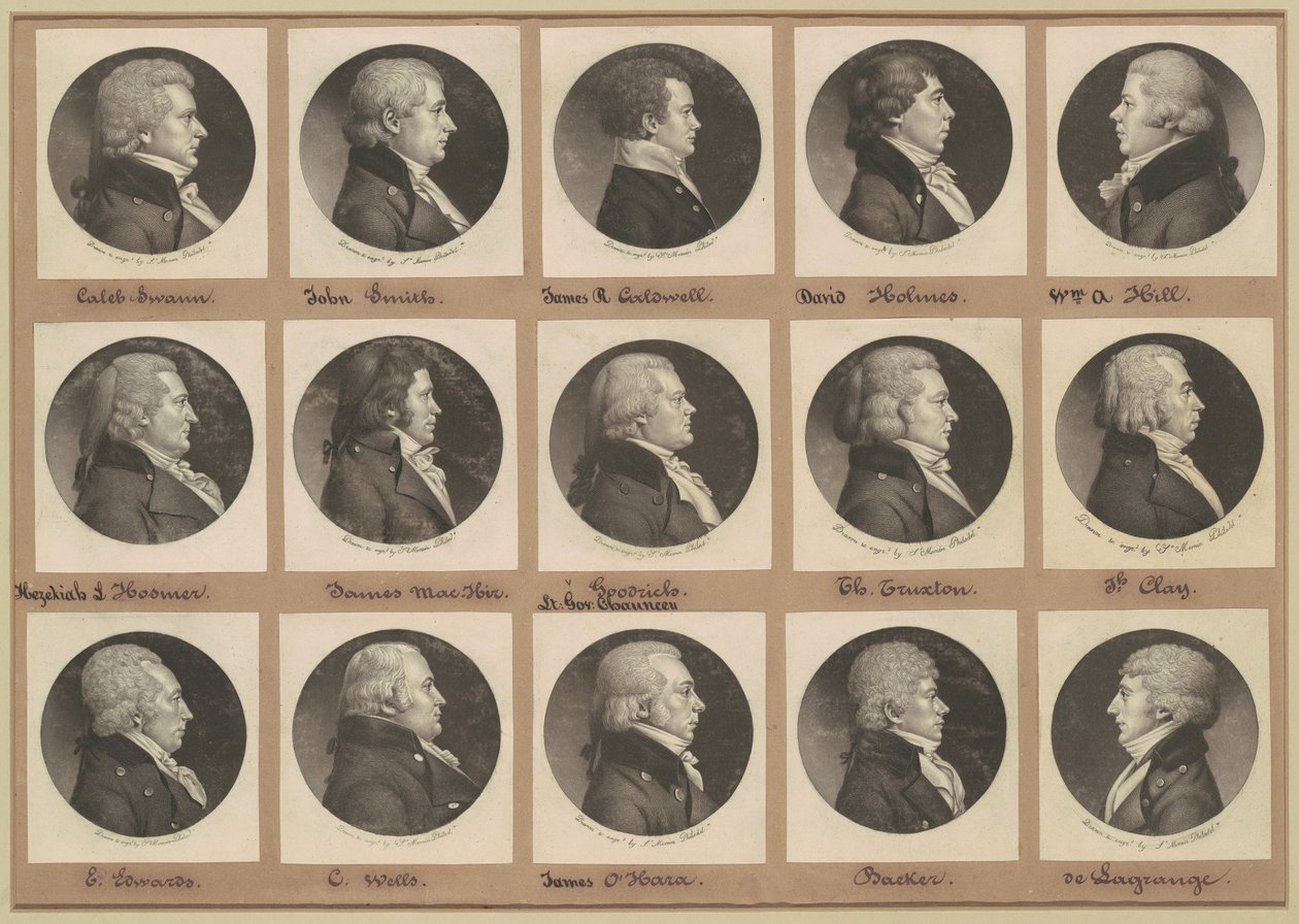 Saint-Mémin samling av porträtt, grupp 13 av Charles B. J. Févret de Saint Mémin