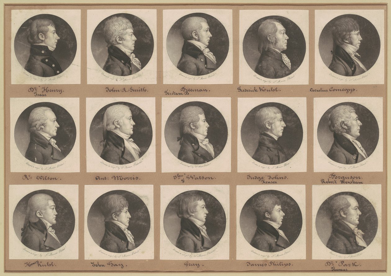 Saint-Mémin samling av porträtt, grupp 22 av Charles B. J. Févret de Saint Mémin