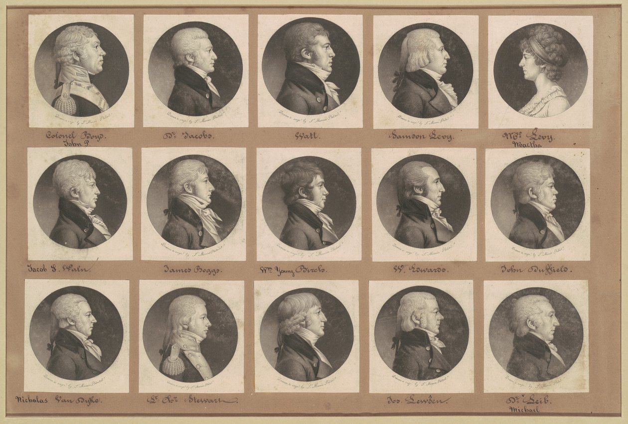 Saint-Mémin samling av porträtt, grupp 23 av Charles B. J. Févret de Saint Mémin