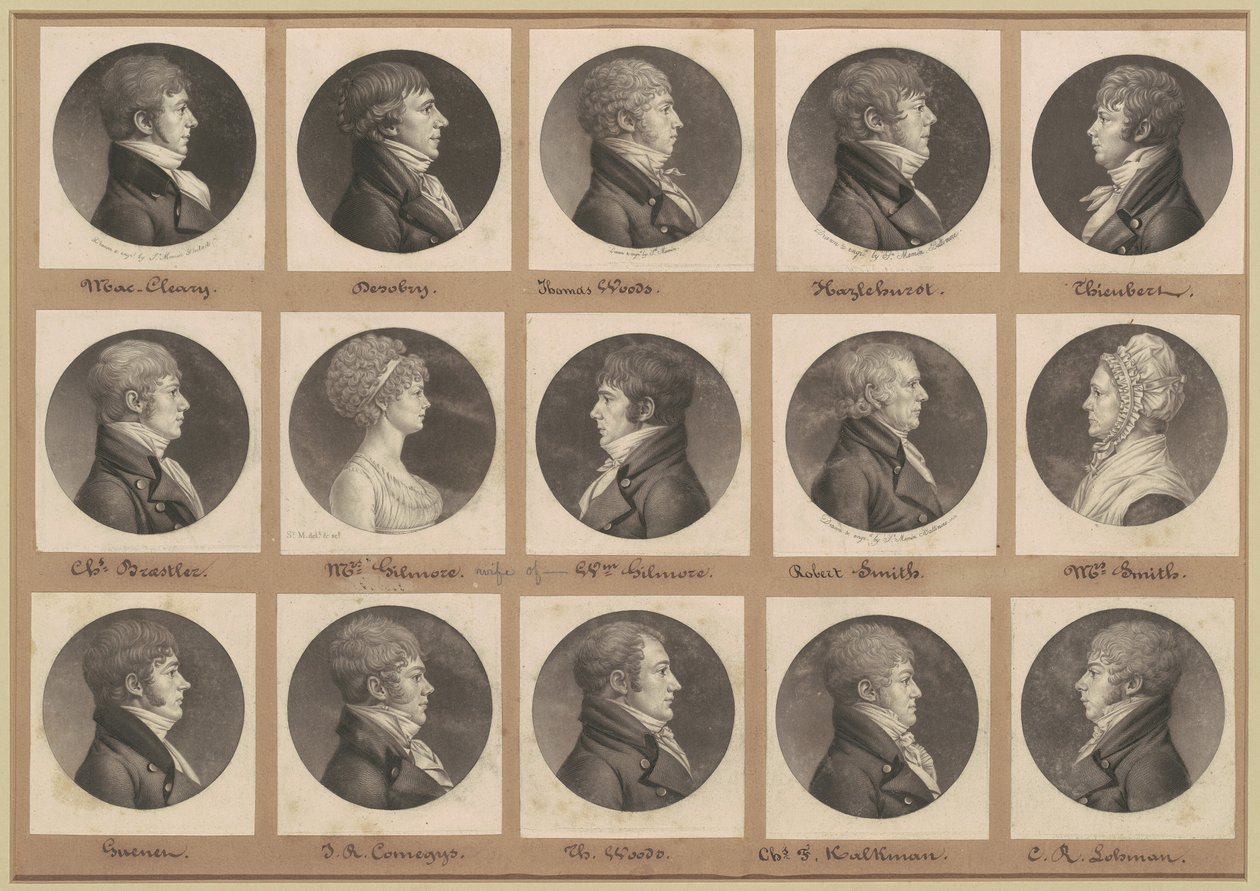 Saint-Mémin samling av porträtt, grupp 25 av Charles B. J. Févret de Saint Mémin