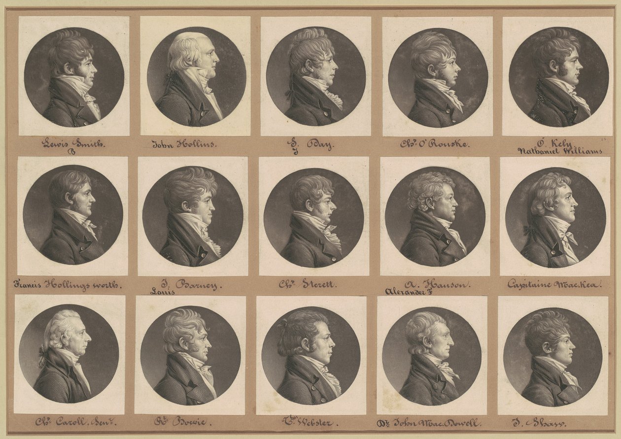 Saint-Mémin samling av porträtt, grupp 28 av Charles B. J. Févret de Saint Mémin