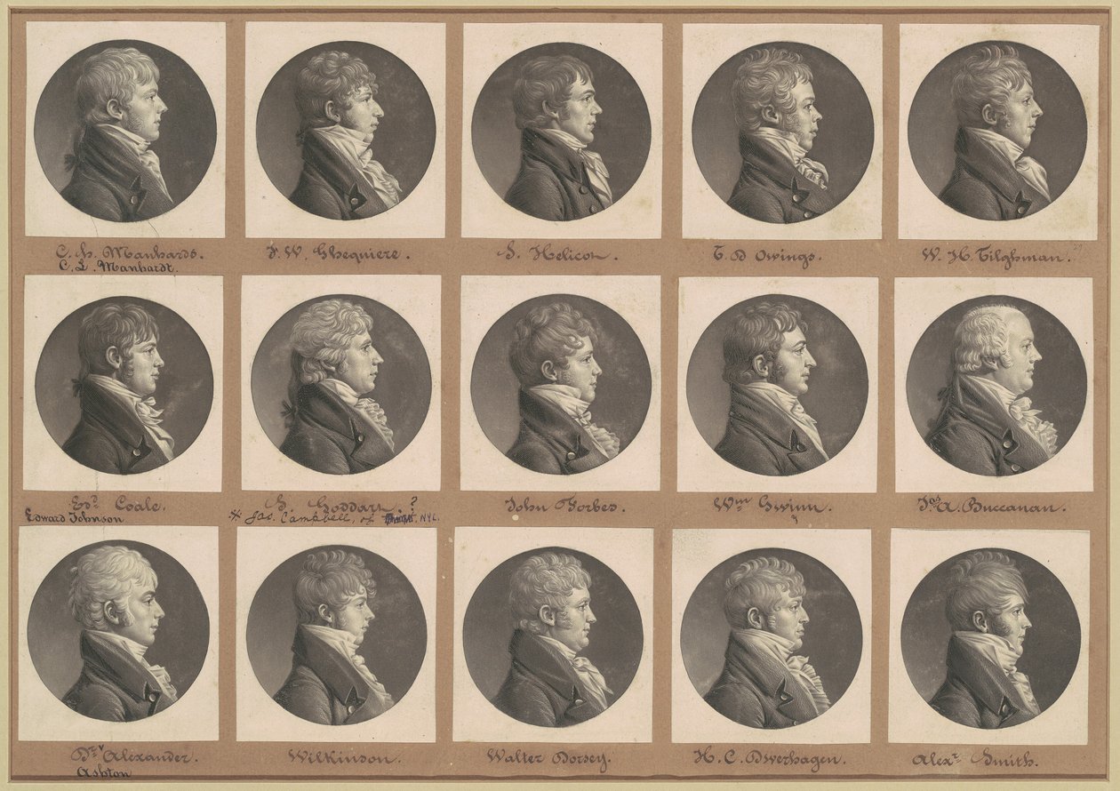 Saint-Mémin samling av porträtt, grupp 29 av Charles B. J. Févret de Saint Mémin