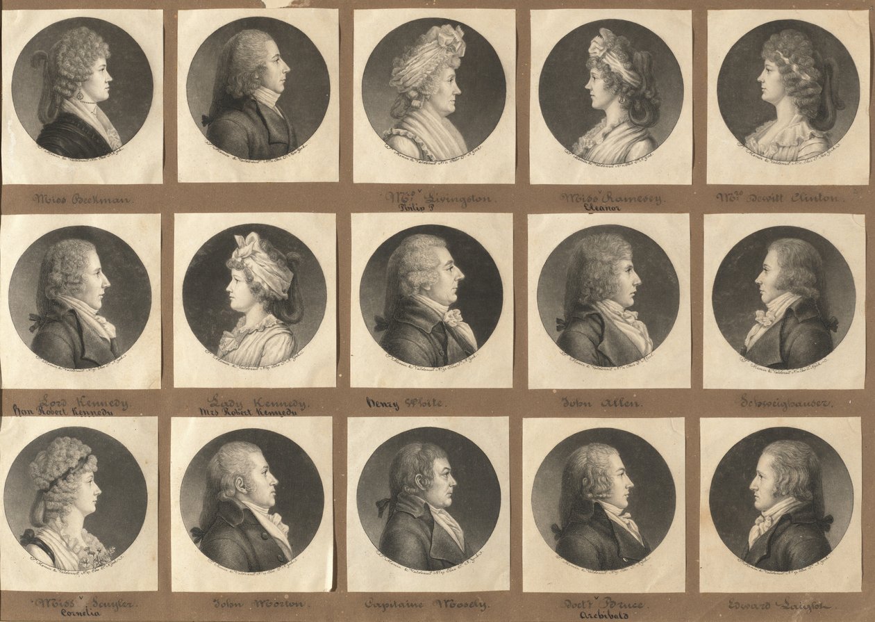 Saint-Mémin samling av porträtt, grupp 2 av Charles B. J. Févret de Saint Mémin