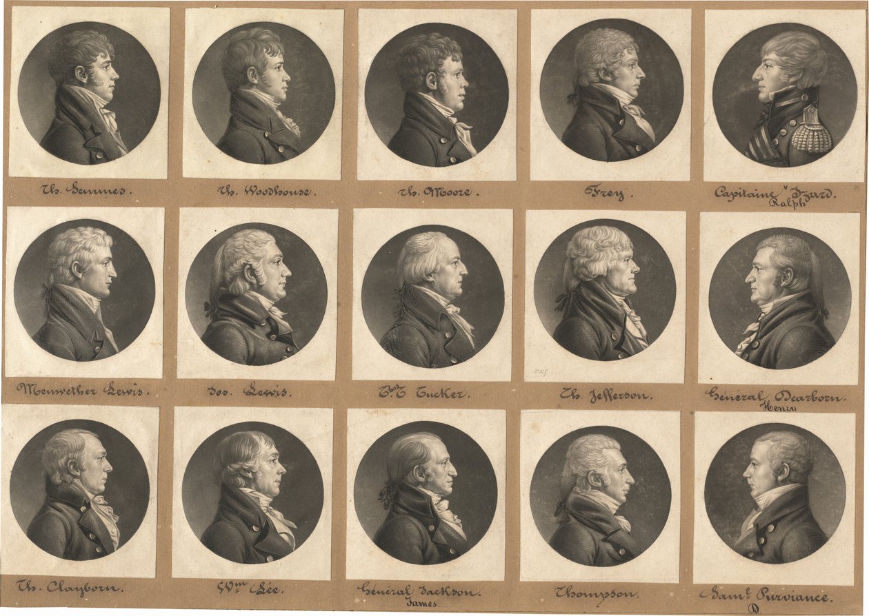 Saint-Mémin samling av porträtt, grupp 31 av Charles B. J. Févret de Saint Mémin