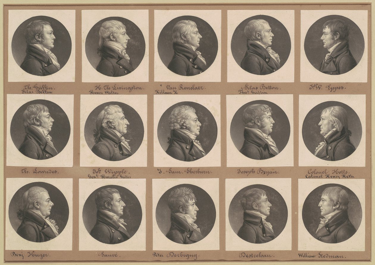 Saint-Mémin samling av porträtt, grupp 32 av Charles B. J. Févret de Saint Mémin