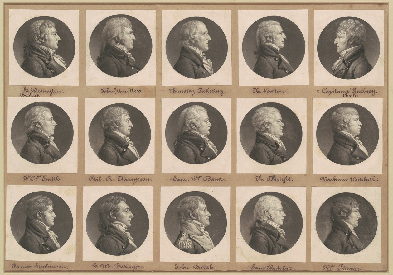 Saint-Mémin samling av porträtt, grupp 33 av Charles B. J. Févret de Saint Mémin