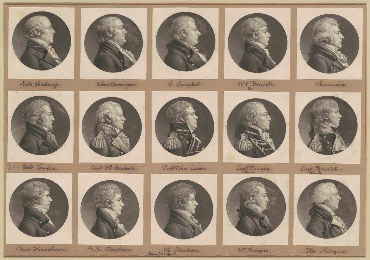 Saint-Mémin samling av porträtt, grupp 34 av Charles B. J. Févret de Saint Mémin