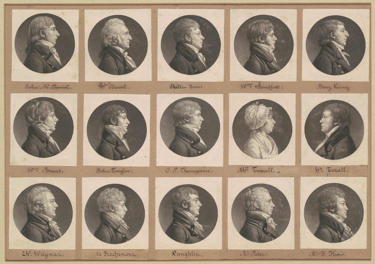 Saint-Mémin samling av porträtt, grupp 35 av Charles B. J. Févret de Saint Mémin
