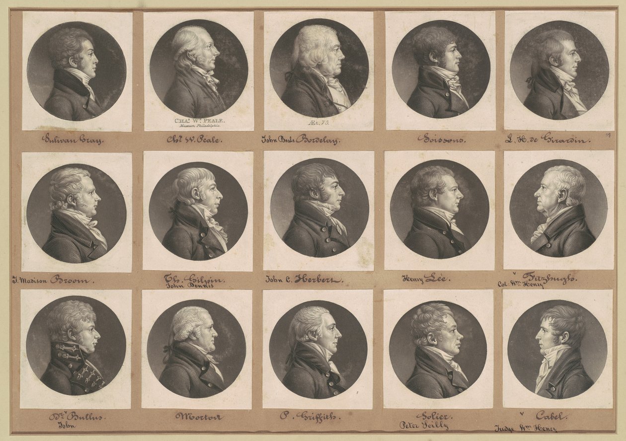 Saint-Mémin samling av porträtt, grupp 37 av Charles B. J. Févret de Saint Mémin