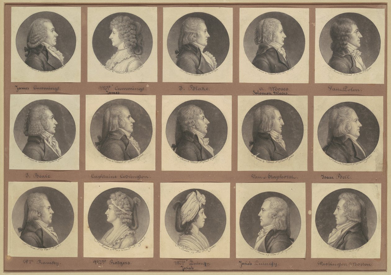 Saint-Mémin samling av porträtt, grupp 3 av Charles B. J. Févret de Saint Mémin