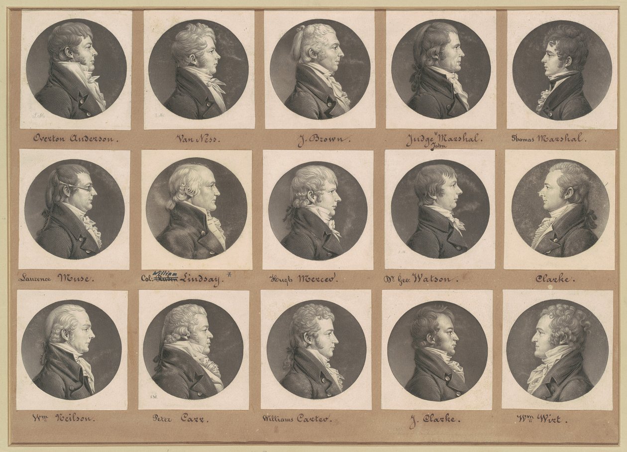 Saint-Mémin samling av porträtt, grupp 40 av Charles B. J. Févret de Saint Mémin