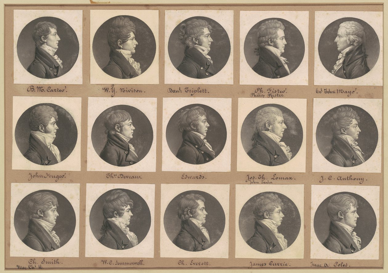 Saint-Mémin samling av porträtt, grupp 41 av Charles B. J. Févret de Saint Mémin