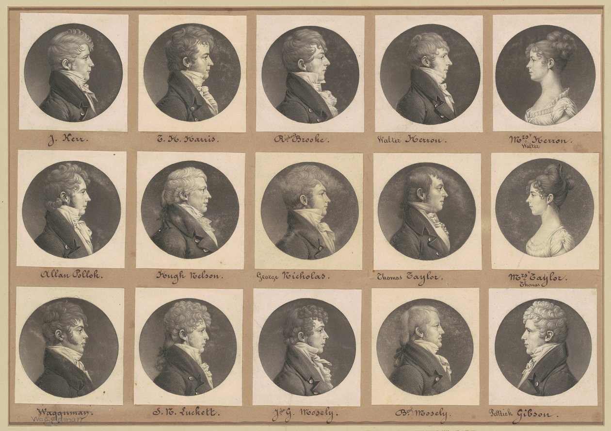 Saint-Mémin samling av porträtt, grupp 42 av Charles B. J. Févret de Saint Mémin