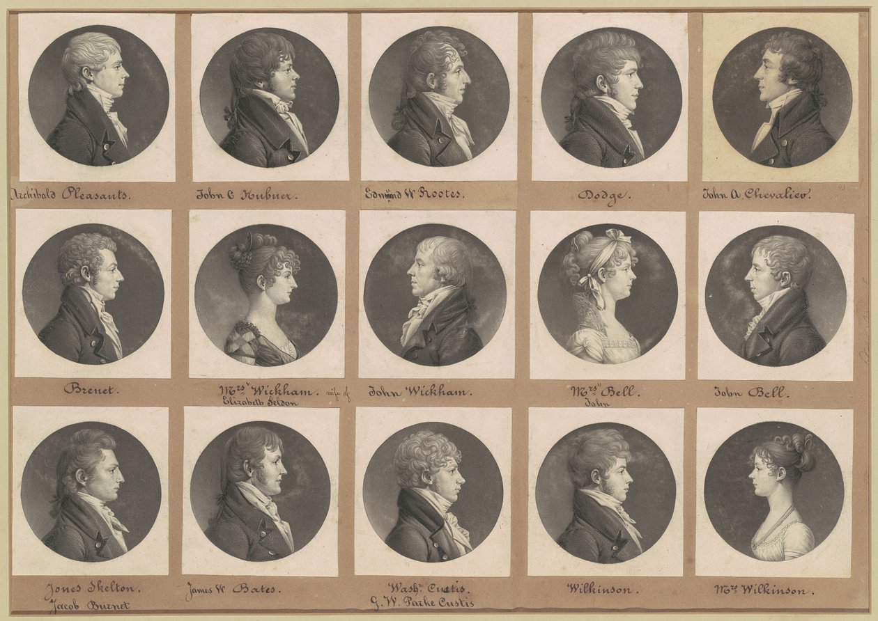 Saint-Mémin samling av porträtt, grupp 43 av Charles B. J. Févret de Saint Mémin