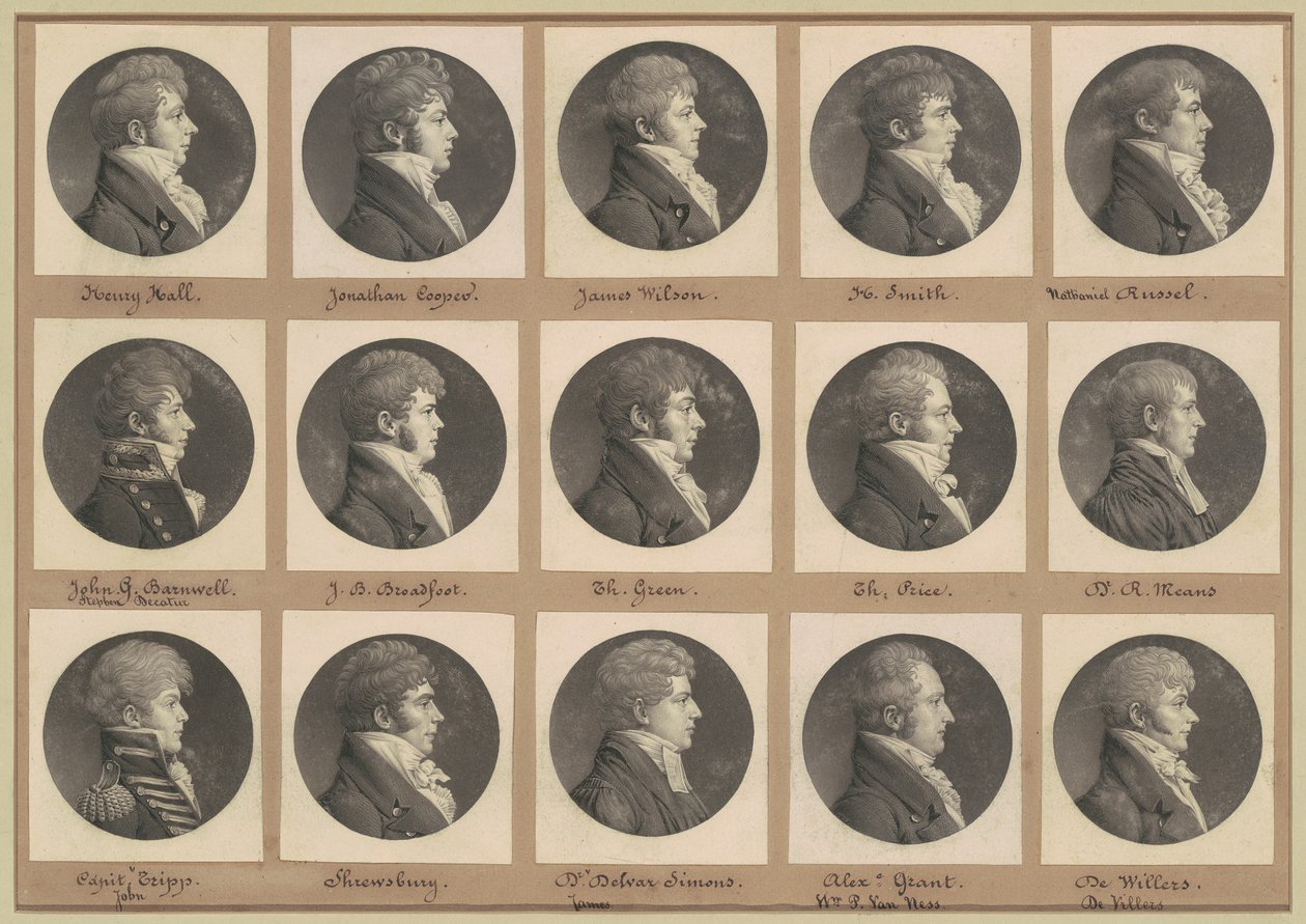 Saint-Mémin samling av porträtt, grupp 46 av Charles B. J. Févret de Saint Mémin