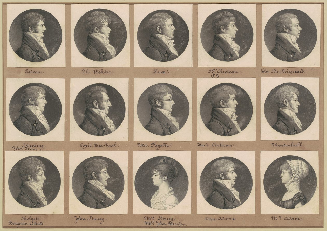 Saint-Mémin samling av porträtt, grupp 47 av Charles B. J. Févret de Saint Mémin