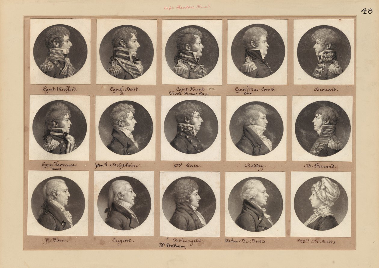 Saint-Mémin samling av porträtt, grupp 48 av Charles B. J. Févret de Saint Mémin