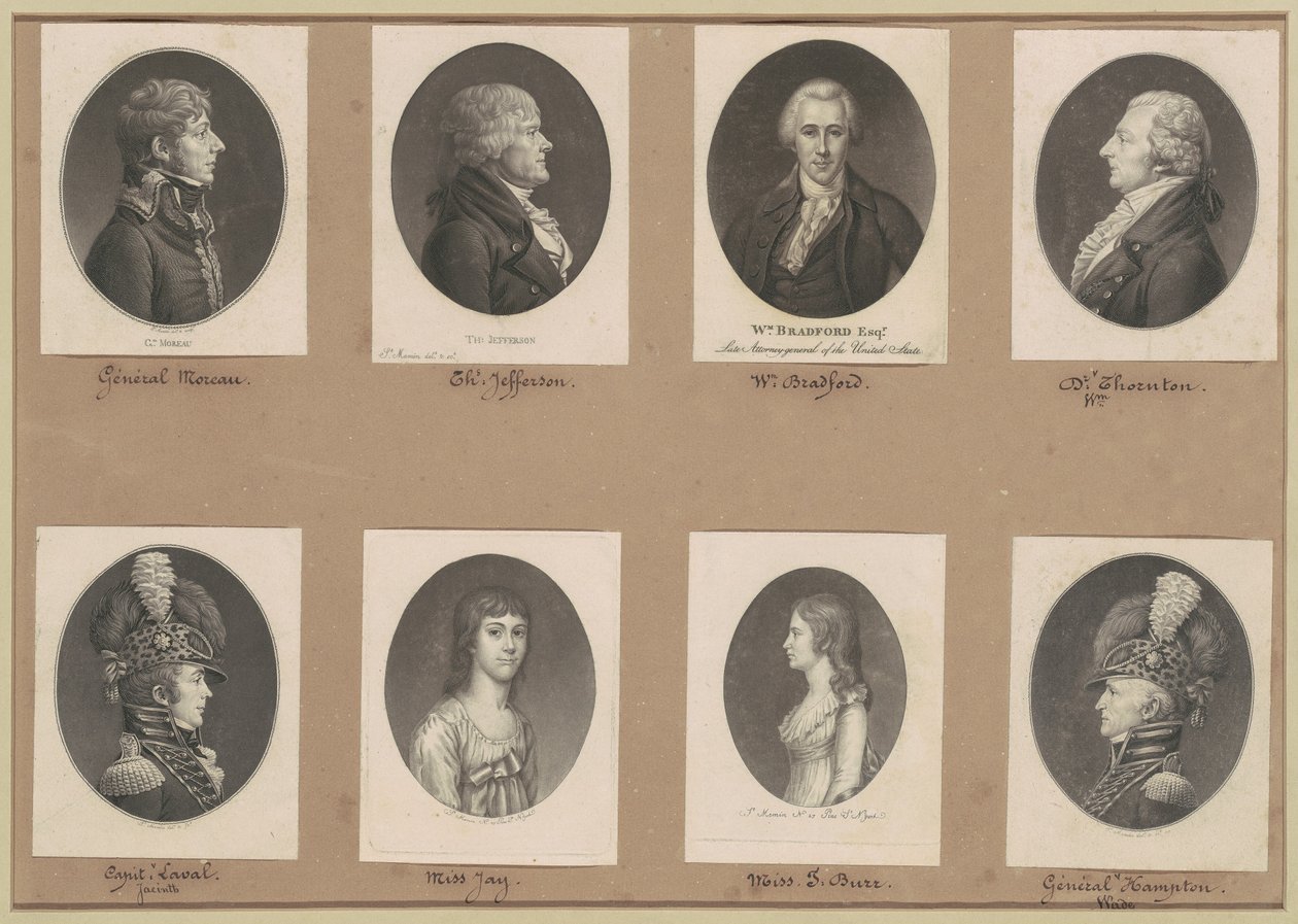 Saint-Mémin samling av porträtt, grupp 51 av Charles B. J. Févret de Saint Mémin
