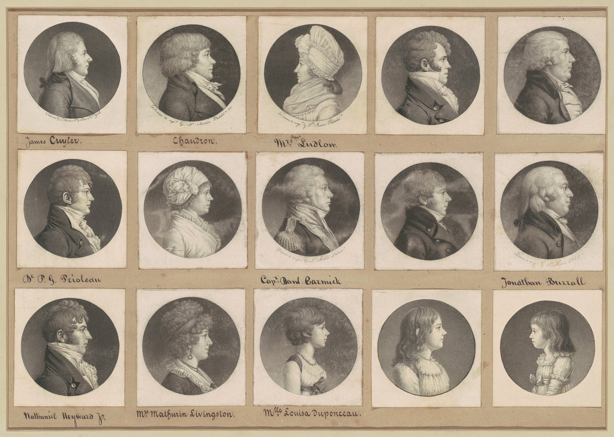 Saint-Mémin samling av porträtt, grupp 52 av Charles B. J. Févret de Saint Mémin