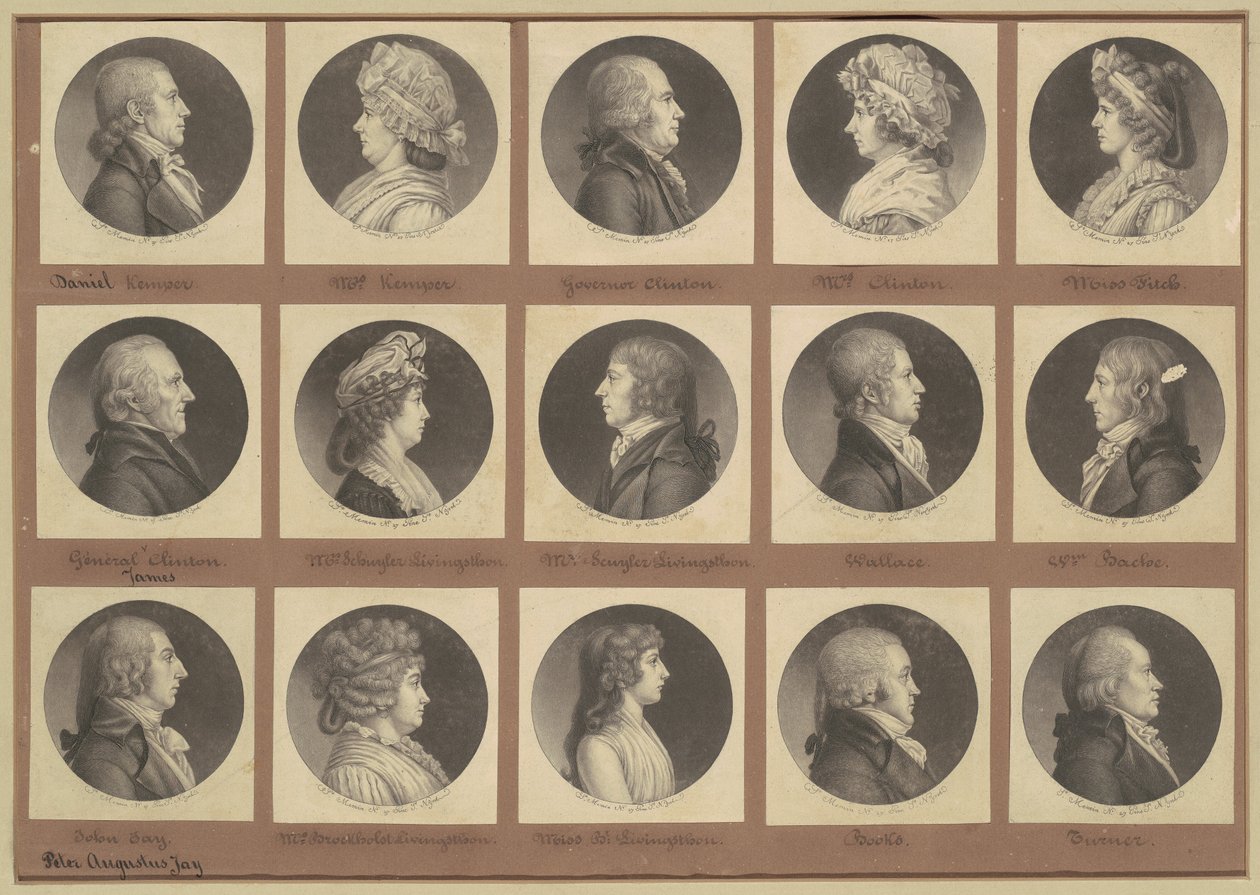 Saint-Mémin samling av porträtt, grupp 5 av Charles B. J. Févret de Saint Mémin