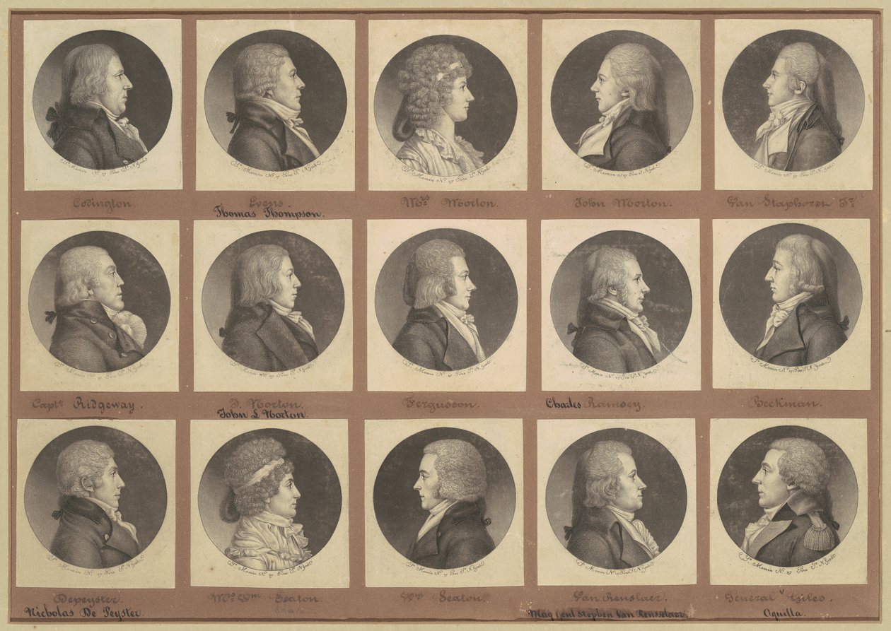 Saint-Mémin samling av porträtt, grupp 6 av Charles B. J. Févret de Saint Mémin