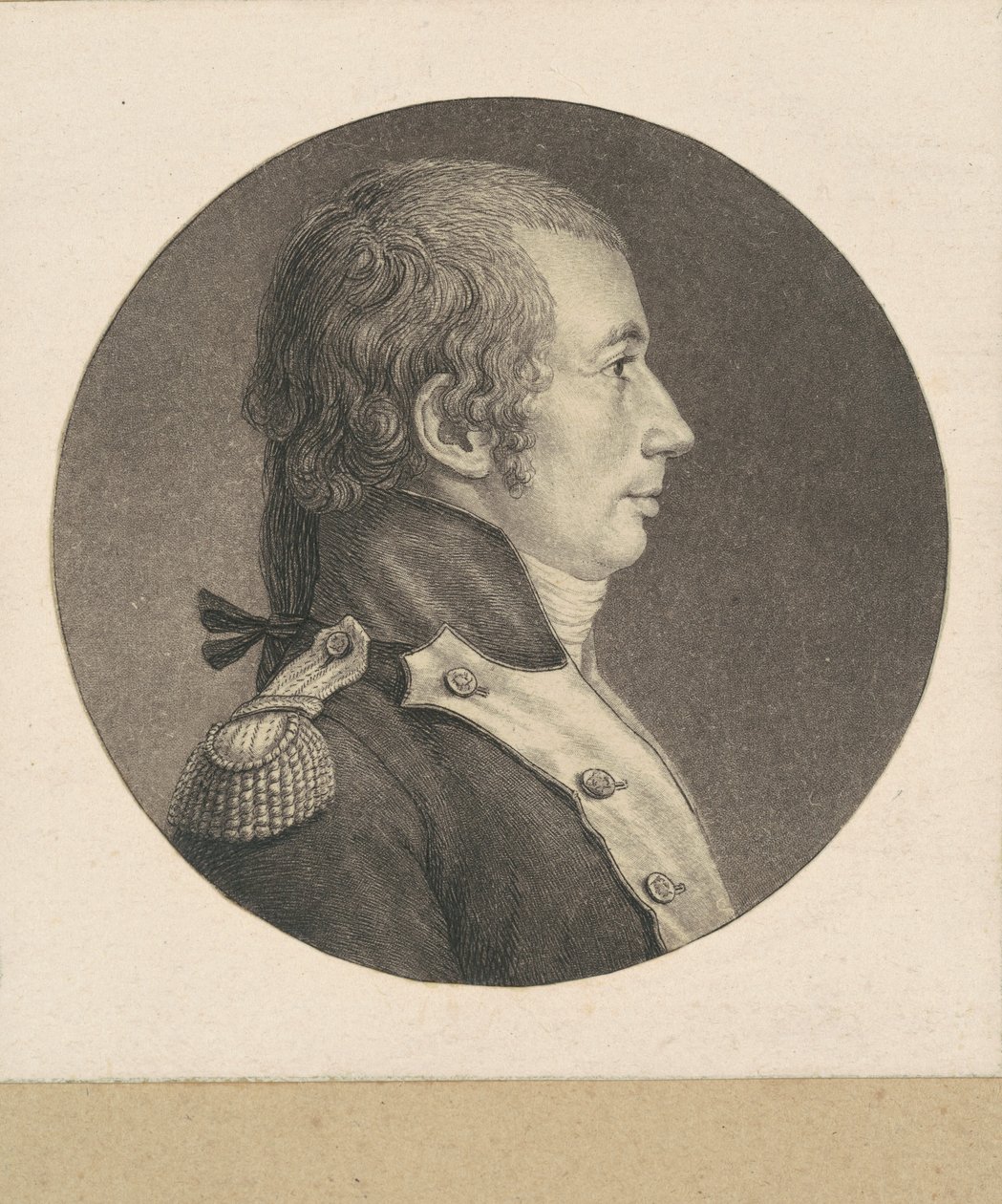 Oidentifierad överste för det franska infanteriet av Charles B. J. Févret de Saint Mémin