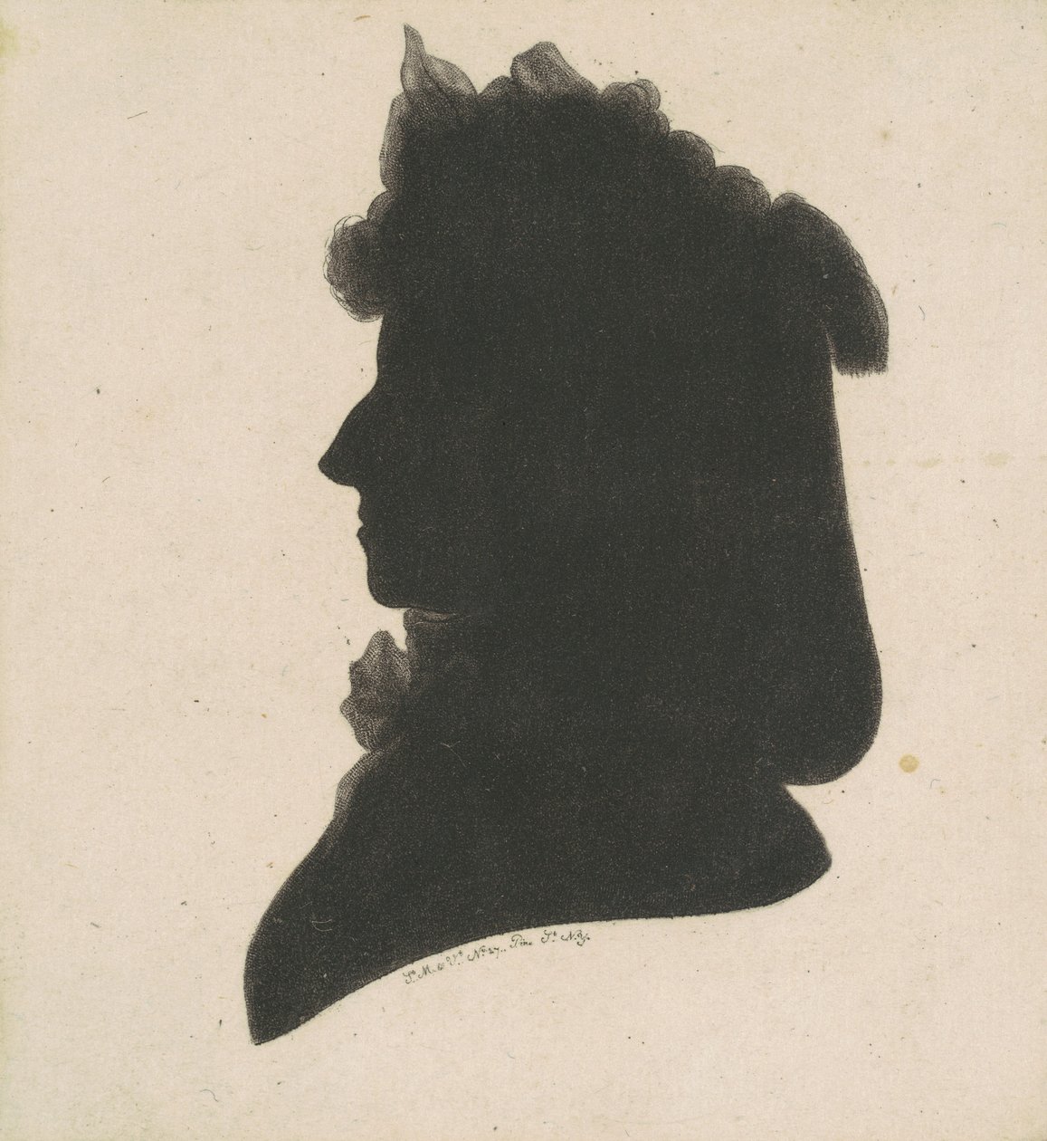 Oidentifierad kvinnlig siluett av Charles B. J. Févret de Saint Mémin