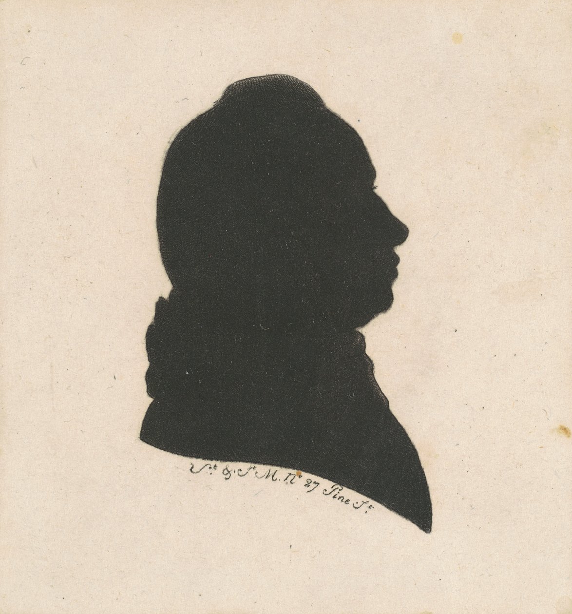 Oidentifierad manlig siluett av Charles B. J. Févret de Saint Mémin