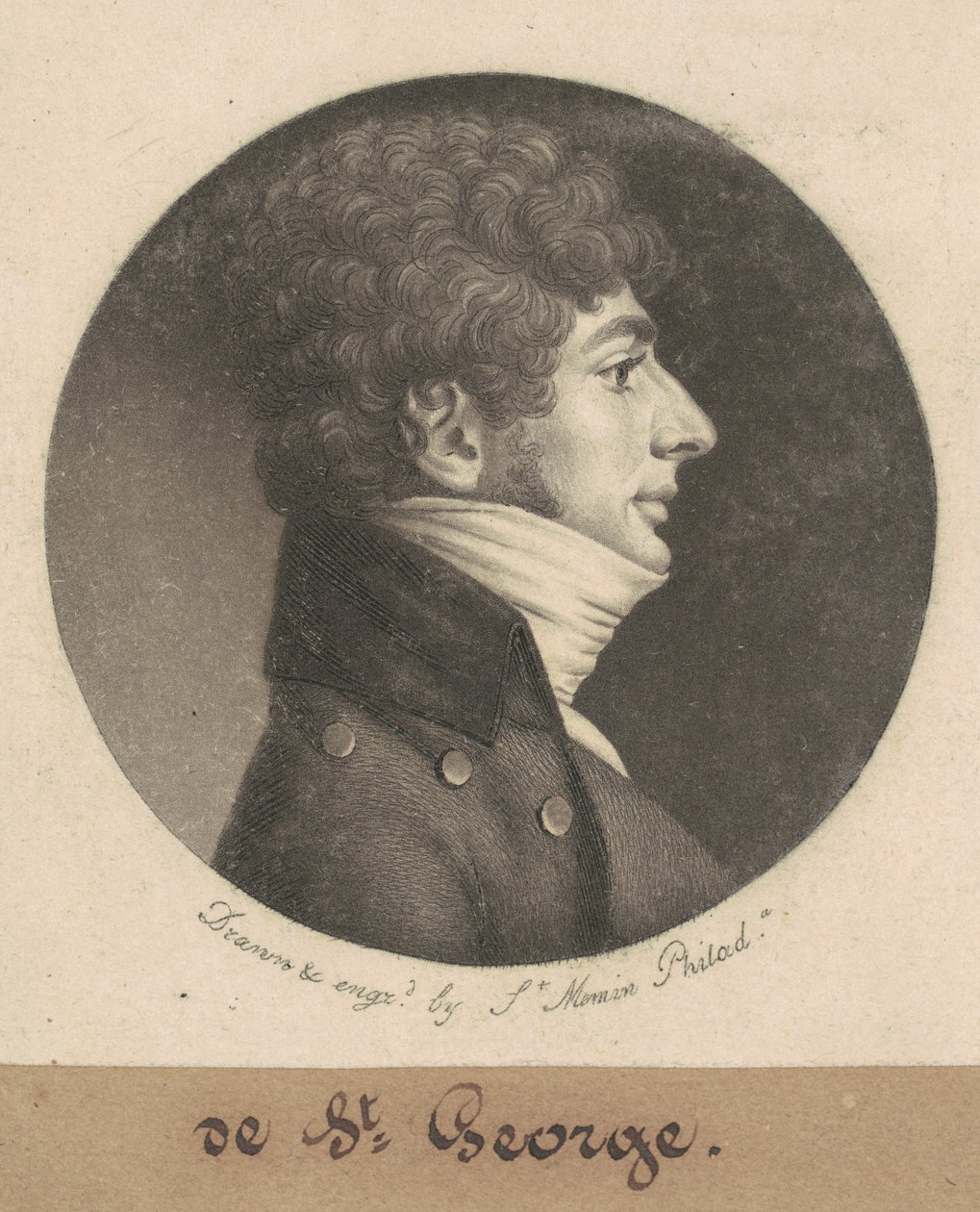 St George av Charles B. J. Févret de Saint Mémin