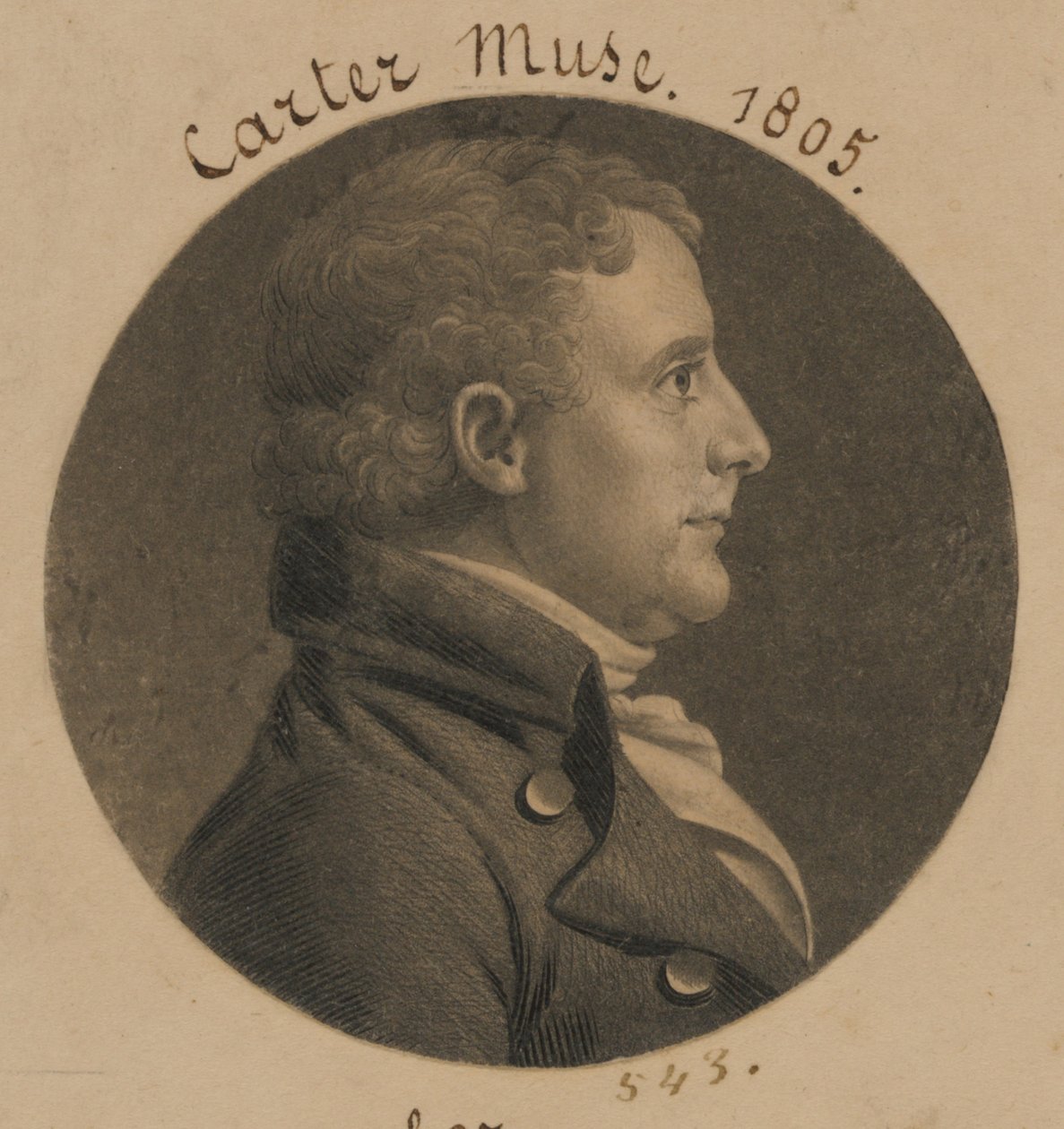 Edward Carter av Charles Balthazar Julien Févret de Saint-Mémin