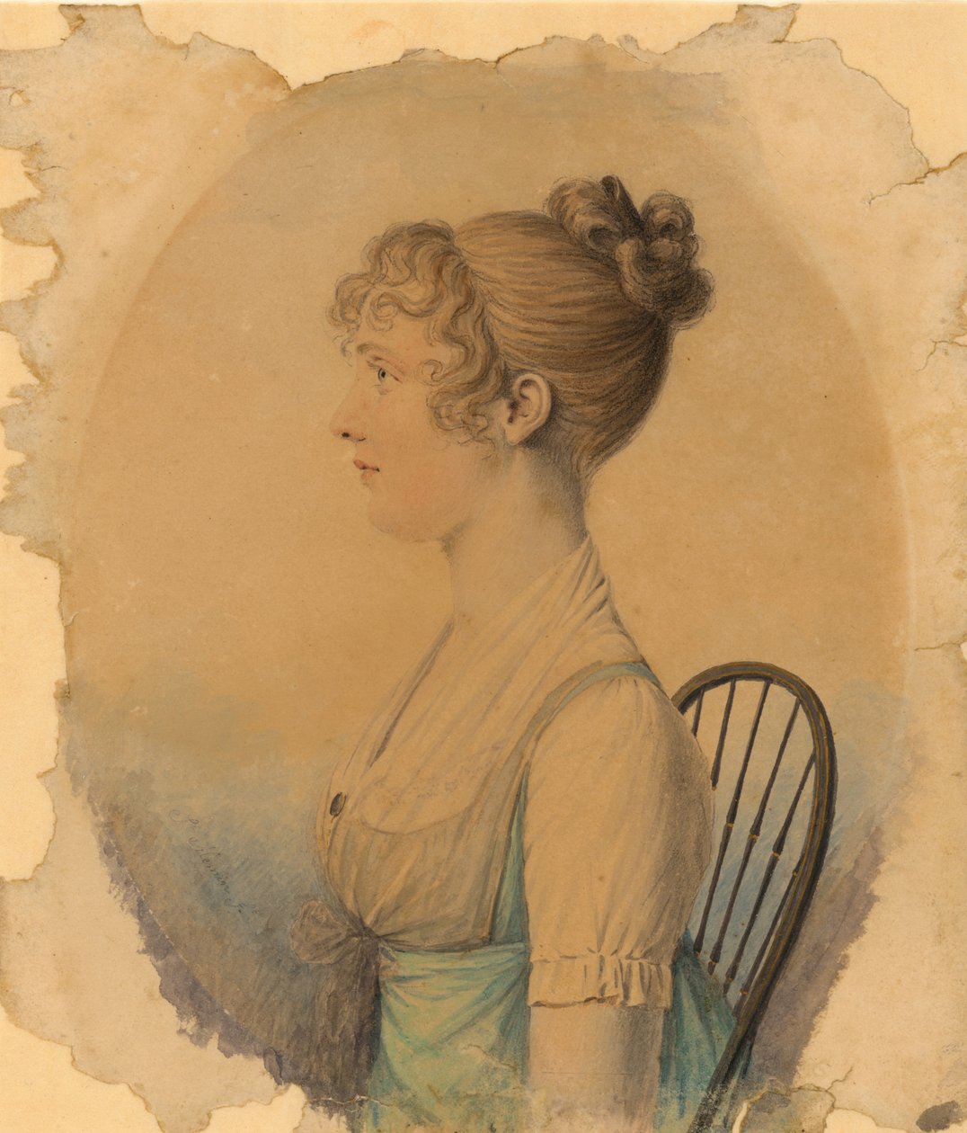 Elizabeth Lonsdale Kay Daingerfield av Charles Balthazar Julien Févret de Saint-Mémin