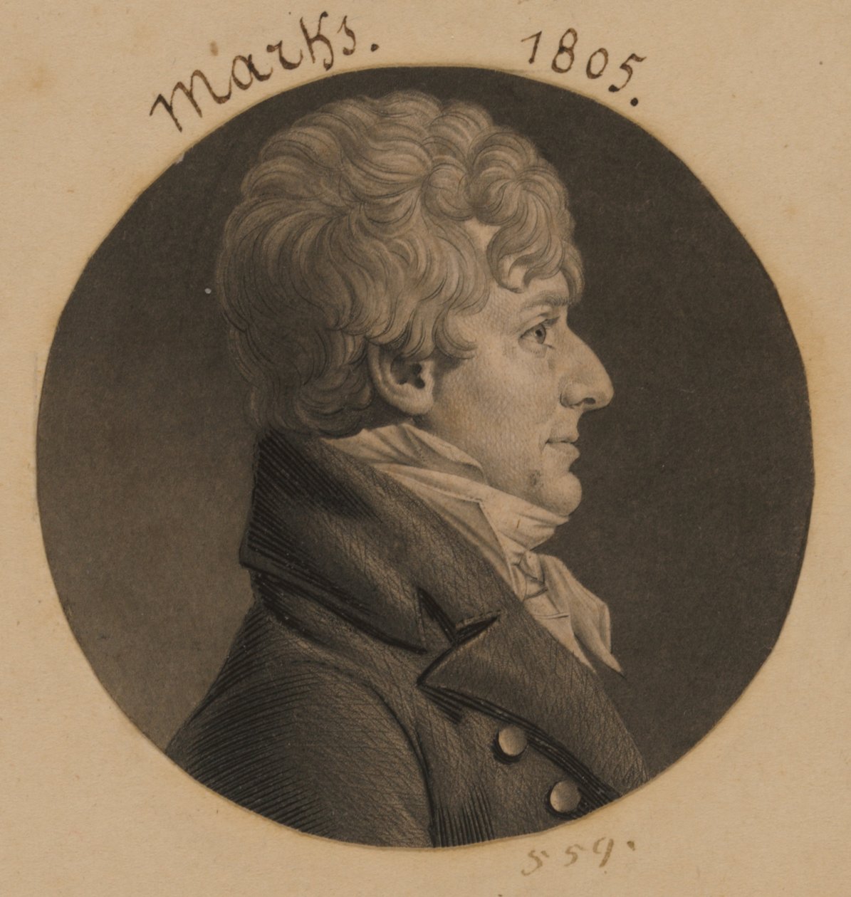 Hyman Marks av Charles Balthazar Julien Févret de Saint-Mémin