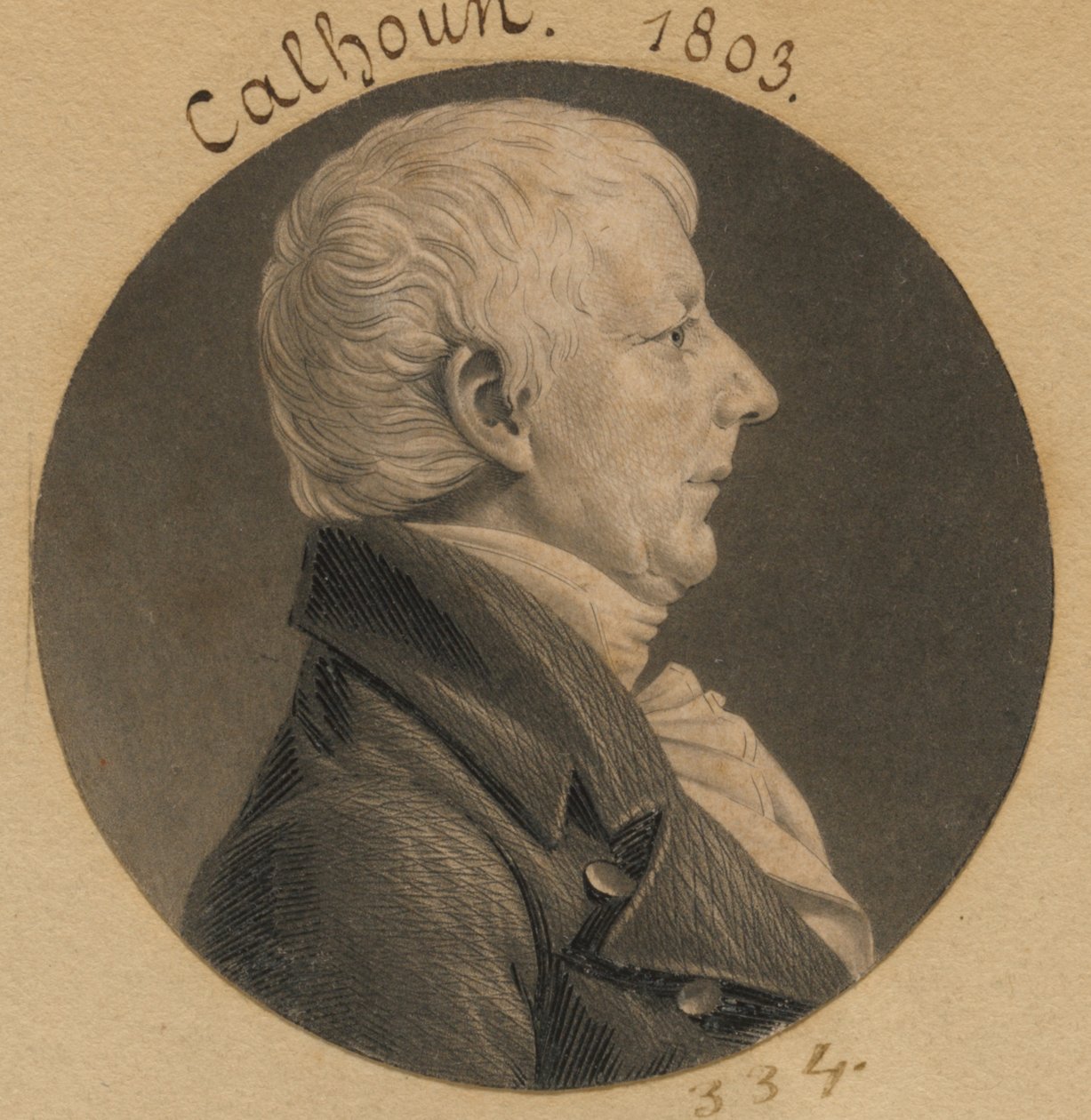 James Calhoun av Charles Balthazar Julien Févret de Saint-Mémin
