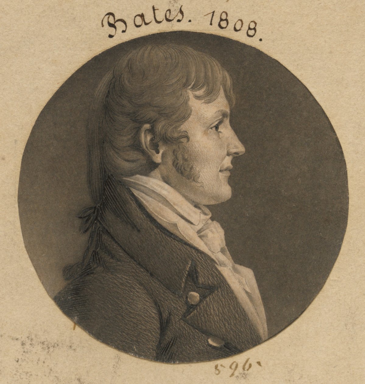 James Woodson Bates av Charles Balthazar Julien Févret de Saint-Mémin