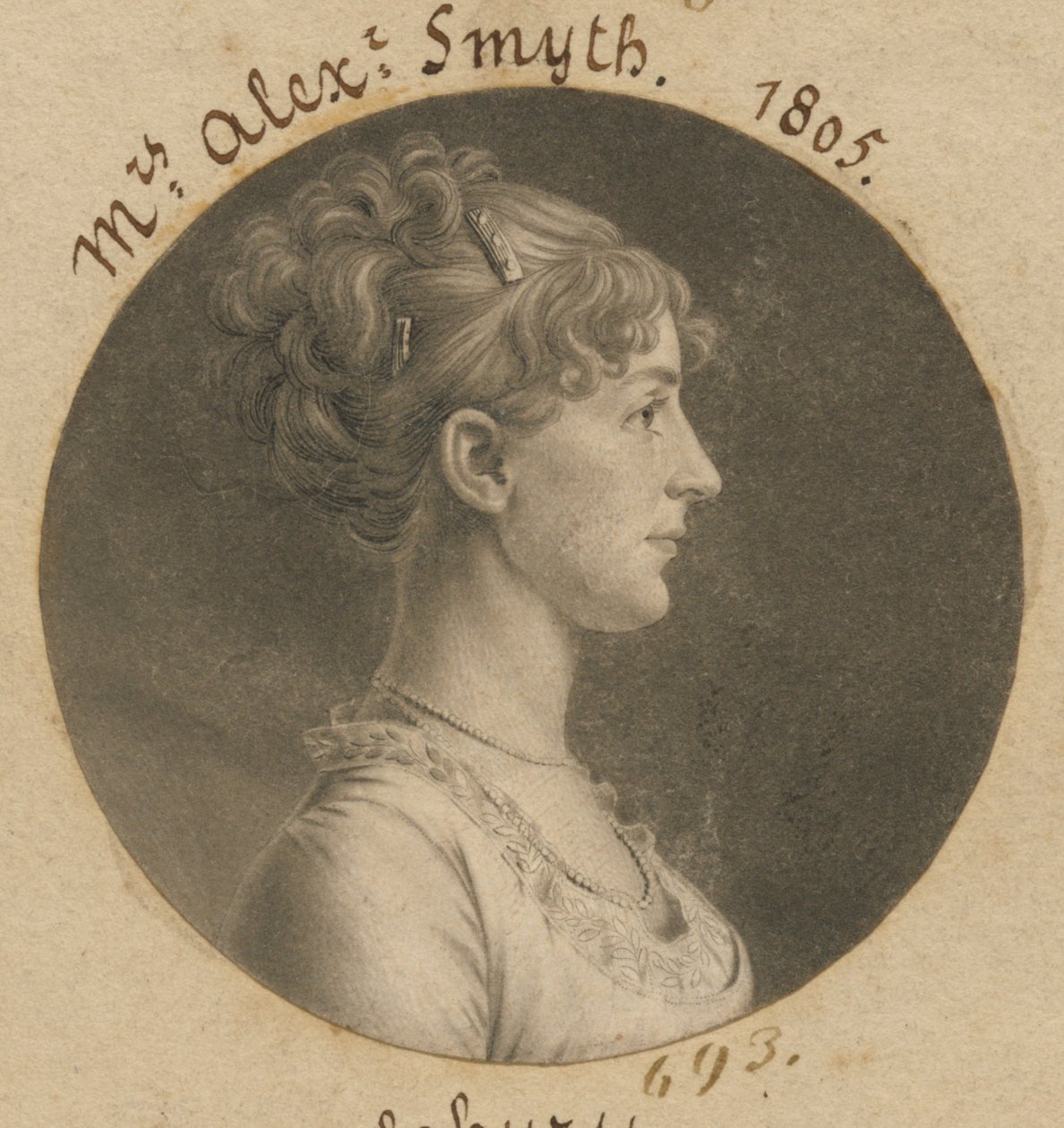 Jane Barr Stuart Newton av Charles Balthazar Julien Févret de Saint-Mémin