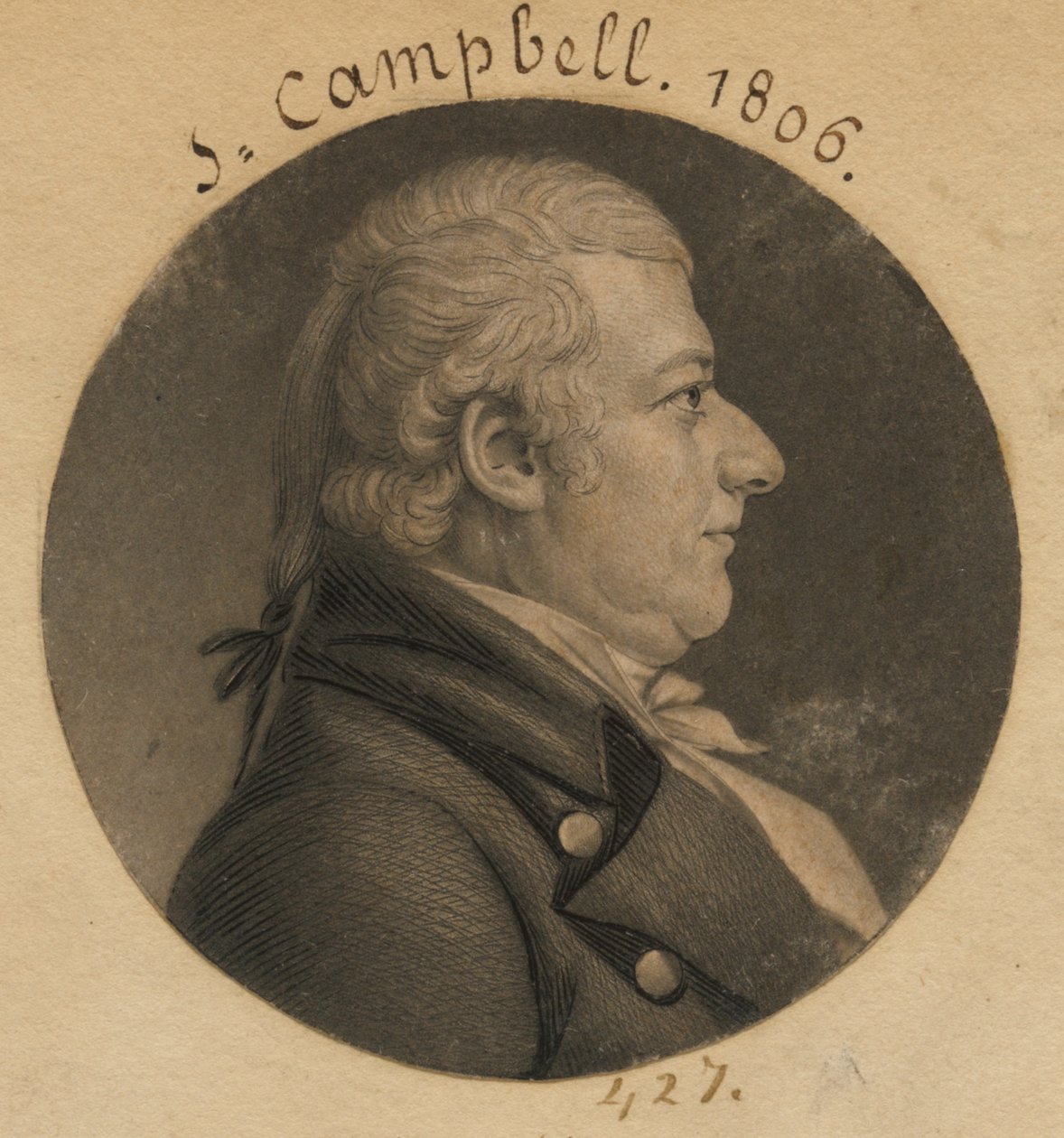 John Campbell av Charles Balthazar Julien Févret de Saint-Mémin