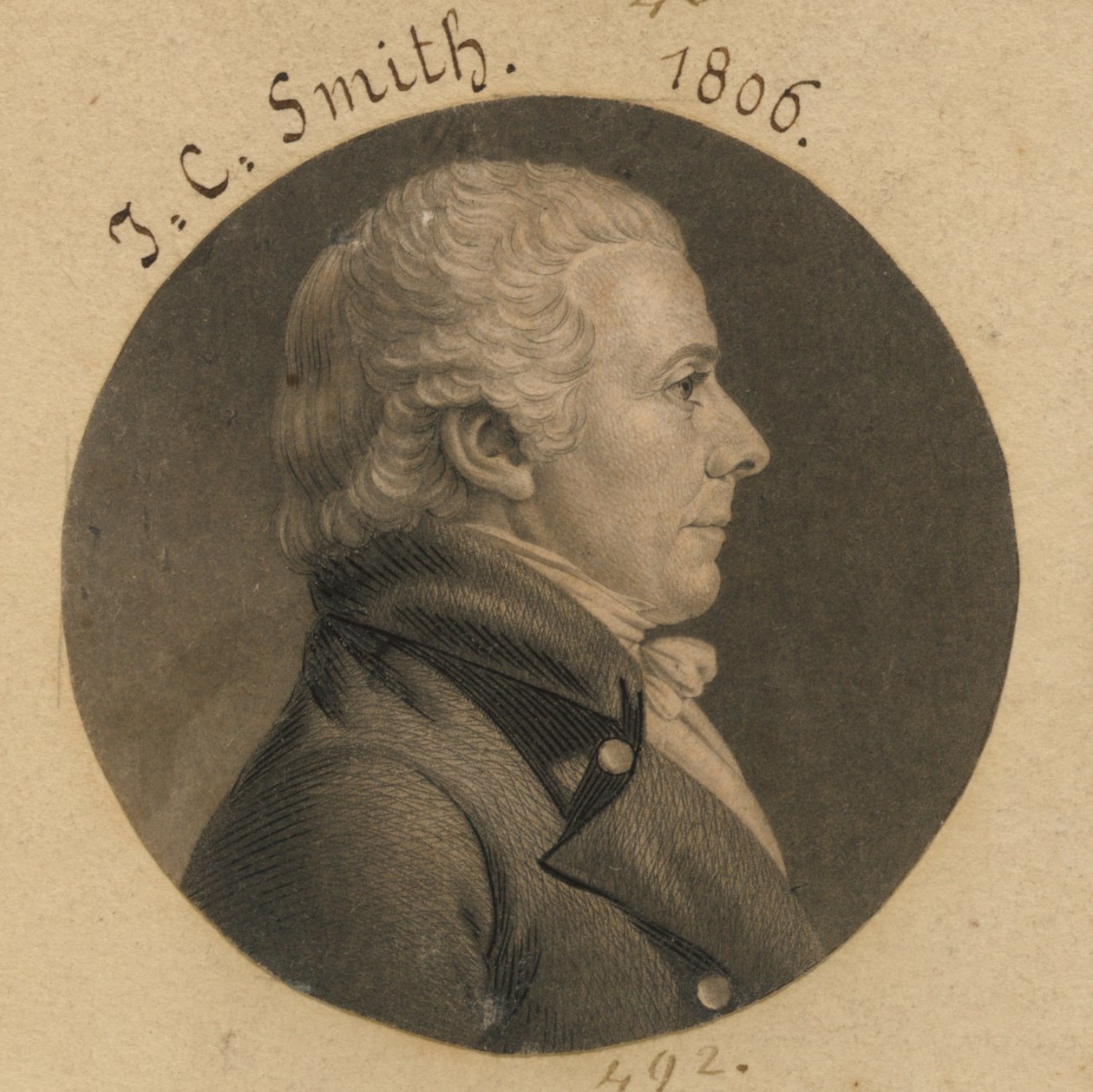 John Cotton Smith av Charles Balthazar Julien Févret de Saint-Mémin