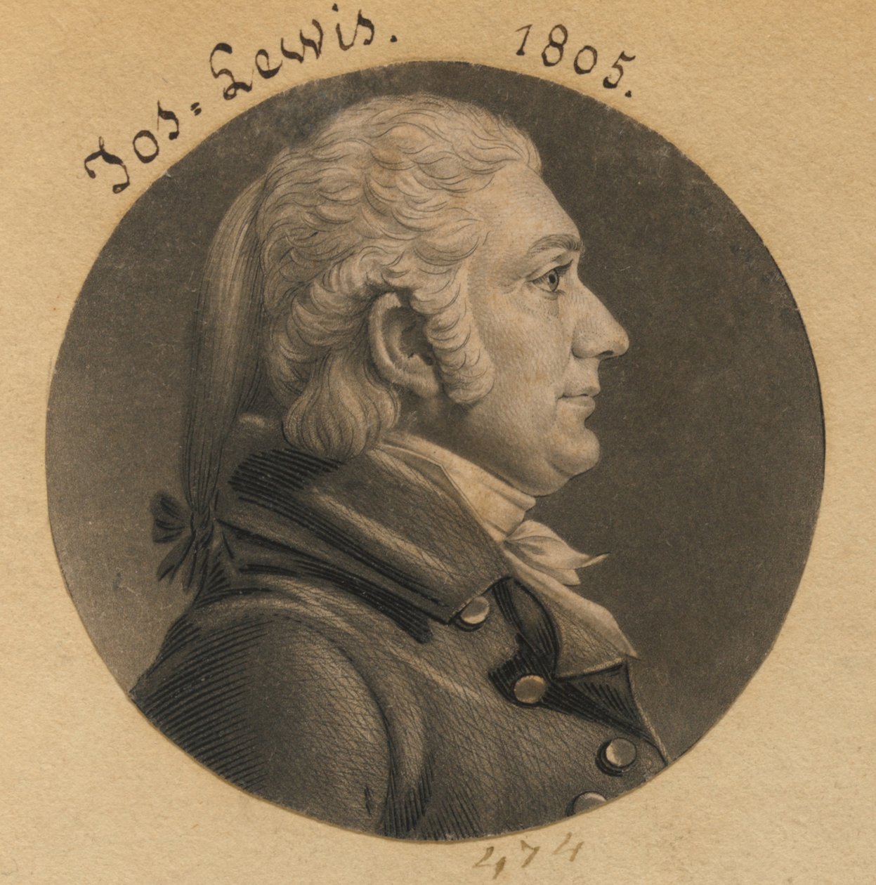Joseph Lewis, Jr. av Charles Balthazar Julien Févret de Saint-Mémin