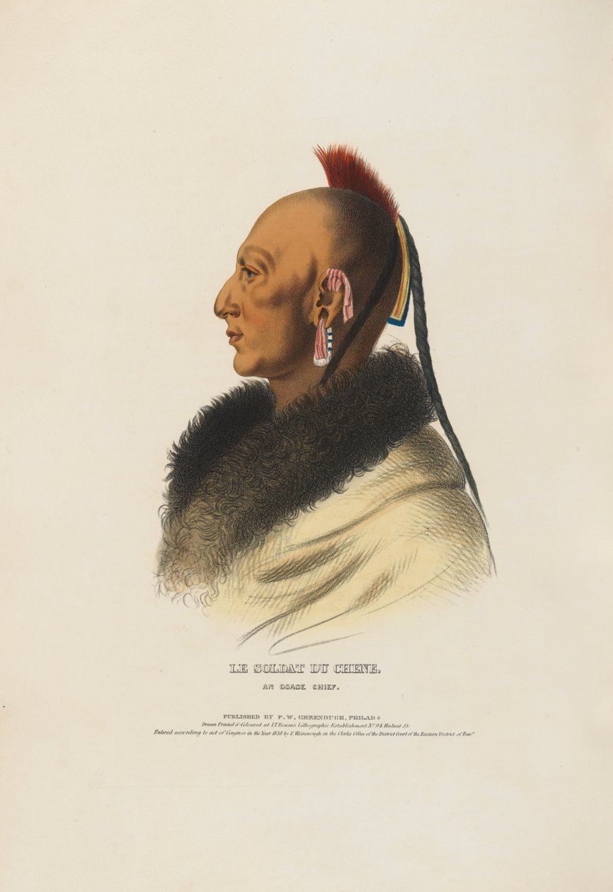 Le Soldat du Chêne - En osagehövding av Charles Balthazar Julien Févret de Saint-Mémin