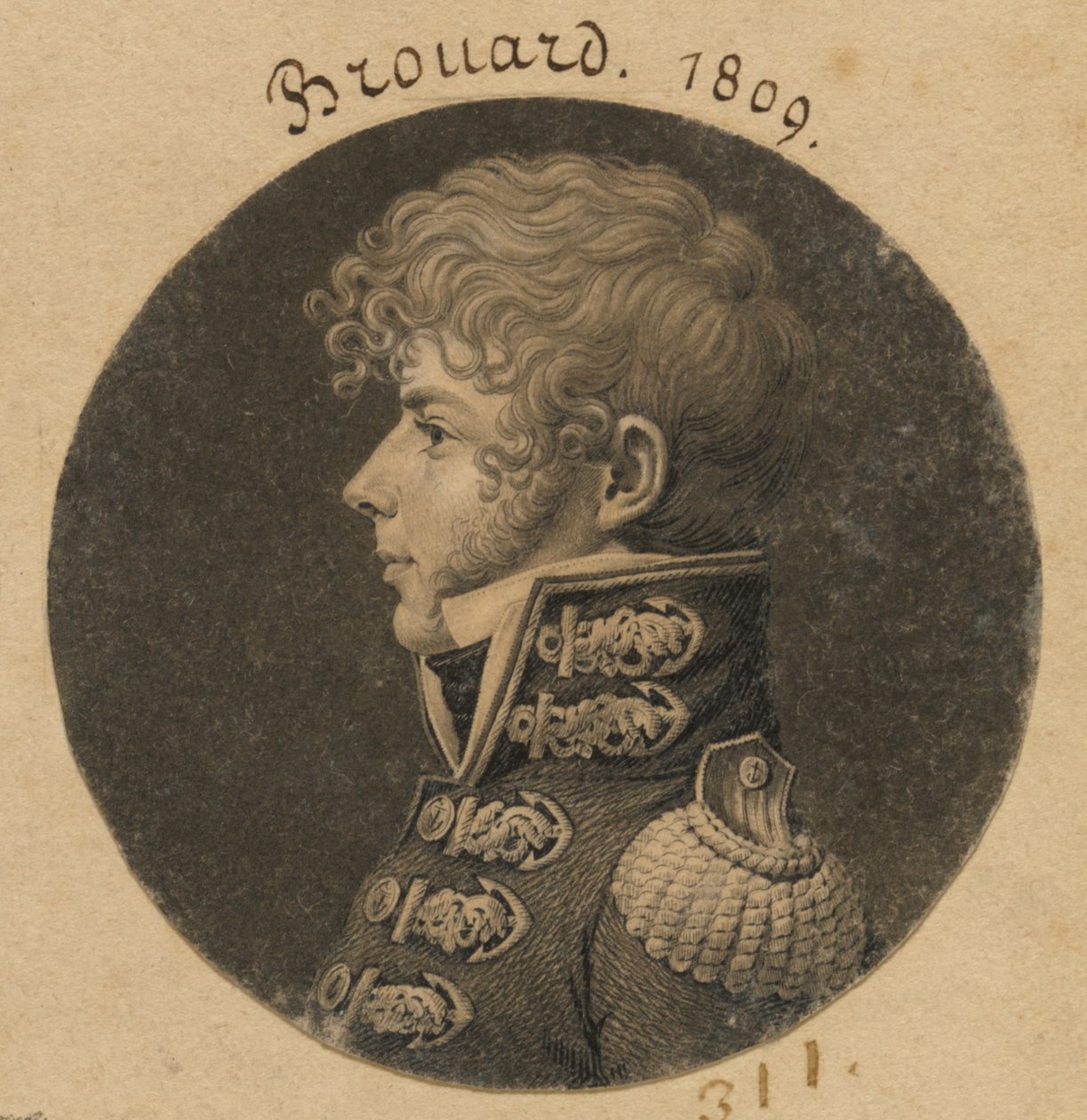 Michel Angelique Brouard av Charles Balthazar Julien Févret de Saint-Mémin