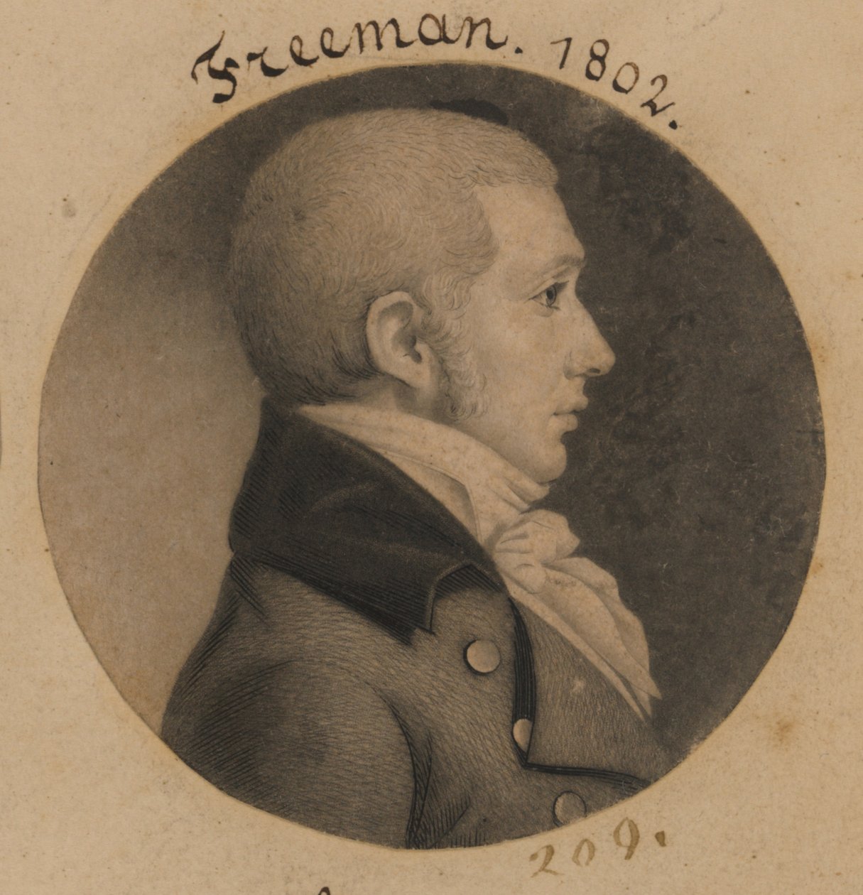 Möjligen James Freeman av Charles Balthazar Julien Févret de Saint-Mémin