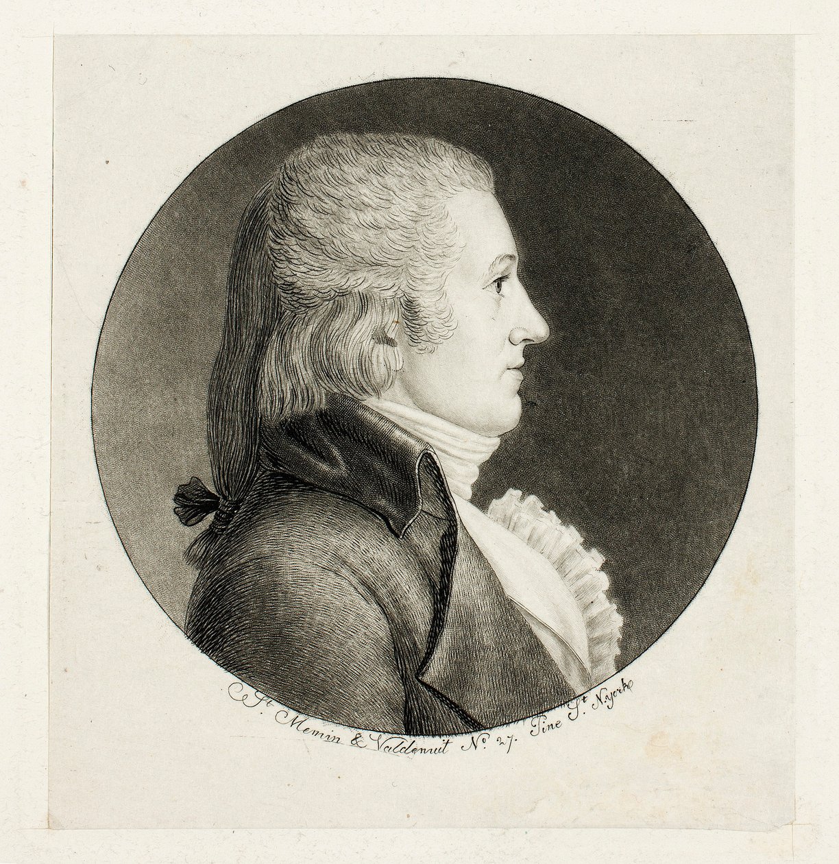 Profil Porträtt, Blake av Charles Balthazar Julien Févret de Saint-Mémin