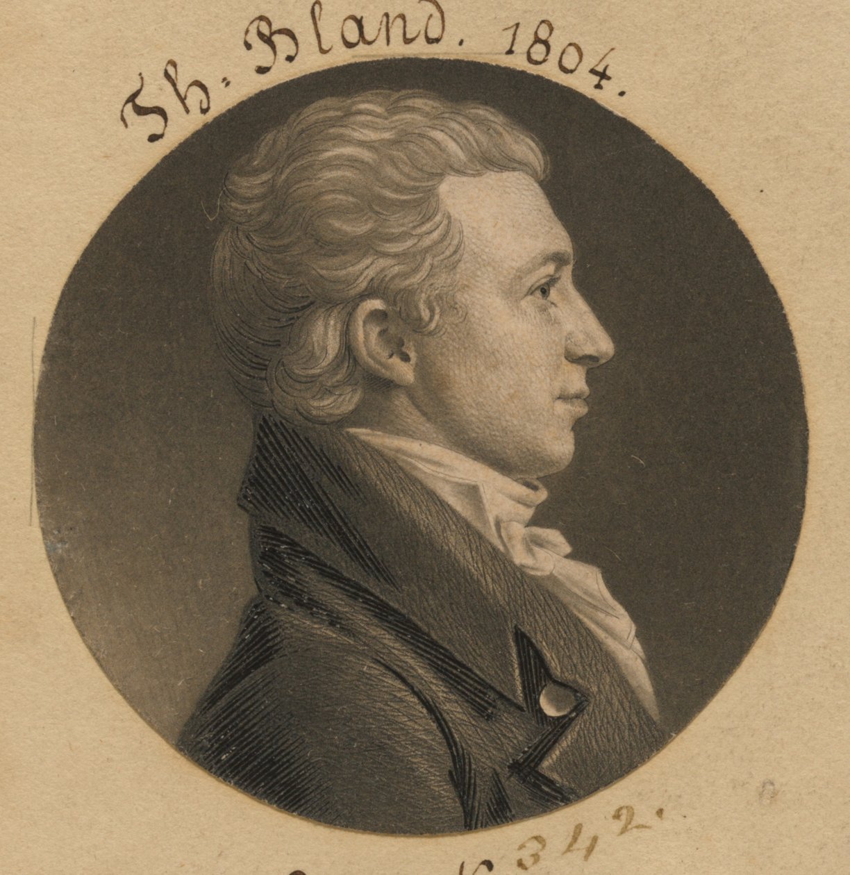 Theodorick Bland av Charles Balthazar Julien Févret de Saint-Mémin