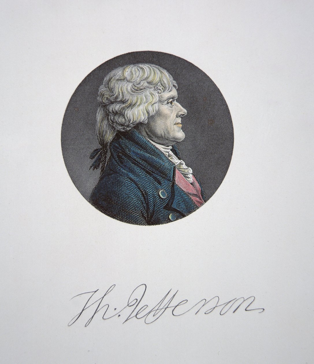 Thomas Jefferson (1743-1826) (färgstick) av Charles Balthazar Julien Févret de Saint Mémin