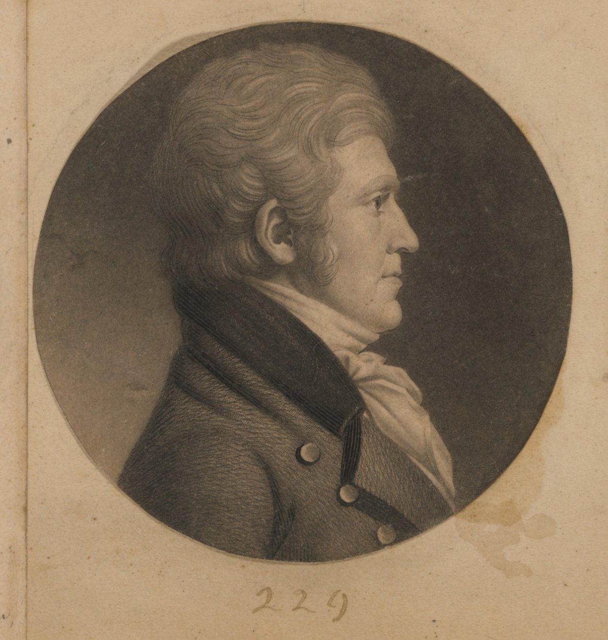 Oidentifierad man av Charles Balthazar Julien Févret de Saint-Mémin