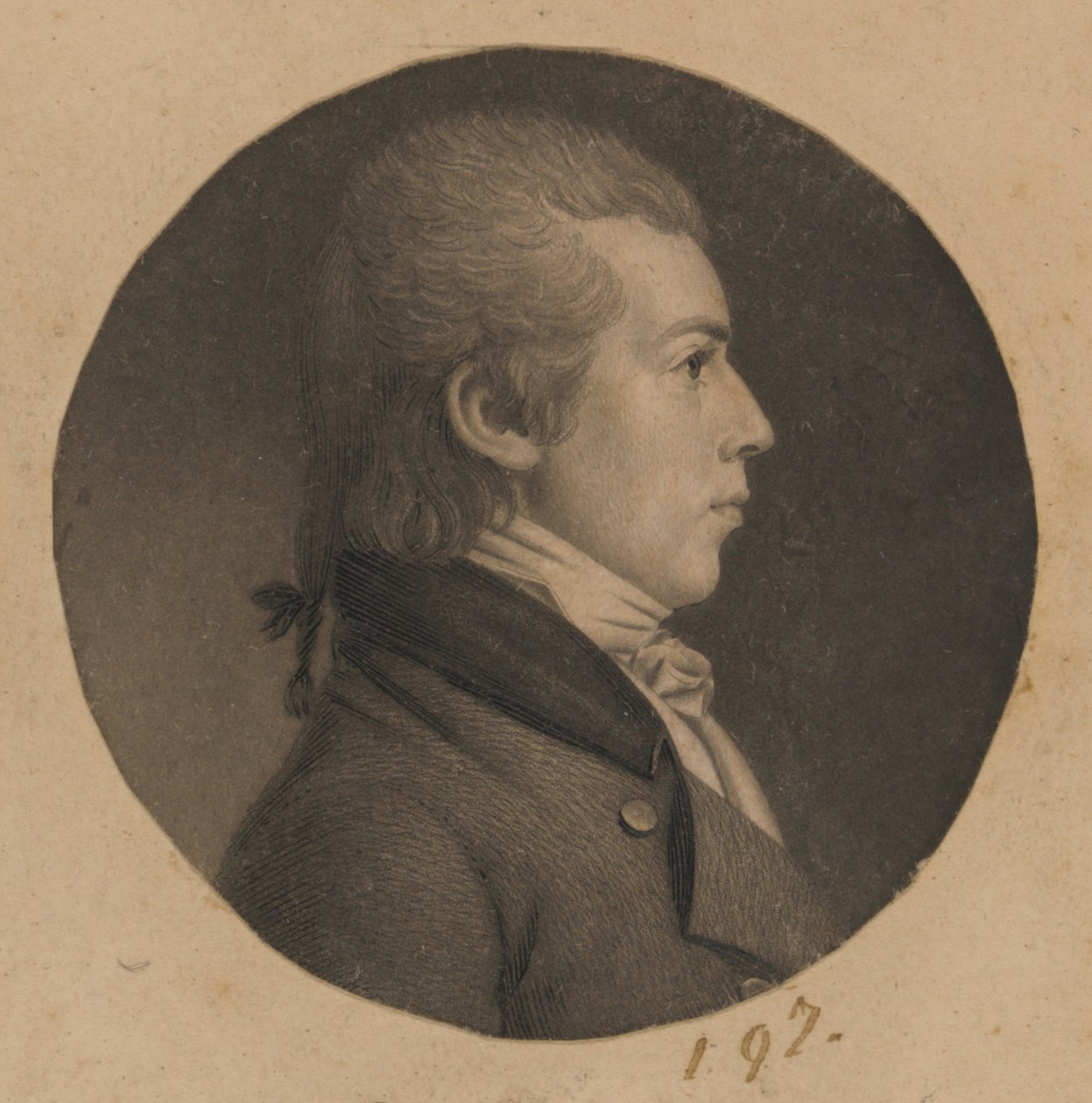 Oidentifierad man av Charles Balthazar Julien Févret de Saint-Mémin