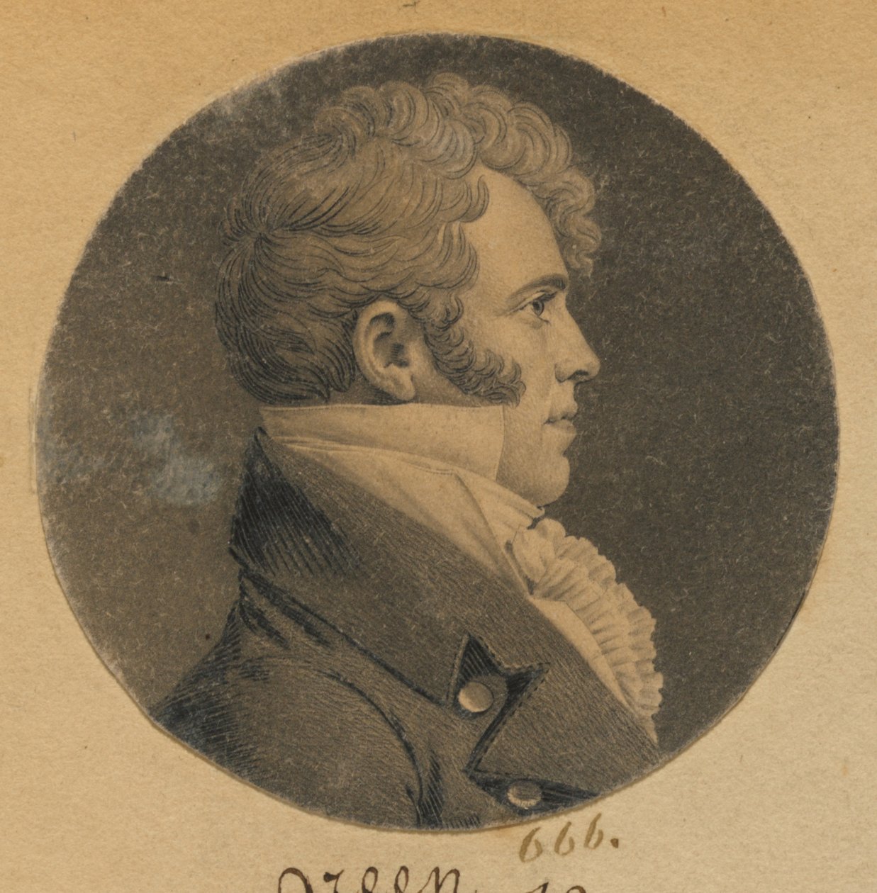 Oidentifierad man av Charles Balthazar Julien Févret de Saint-Mémin