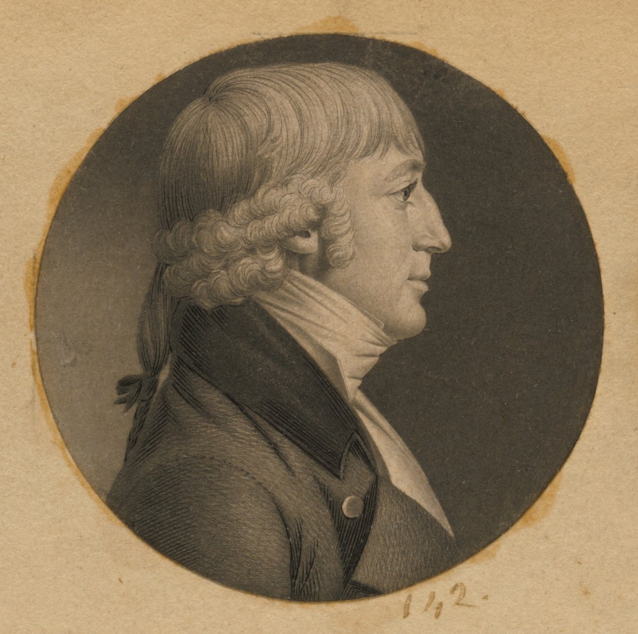 Oidentifierad man av Charles Balthazar Julien Févret de Saint-Mémin