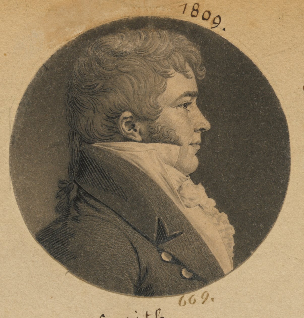 Oidentifierad man av Charles Balthazar Julien Févret de Saint-Mémin