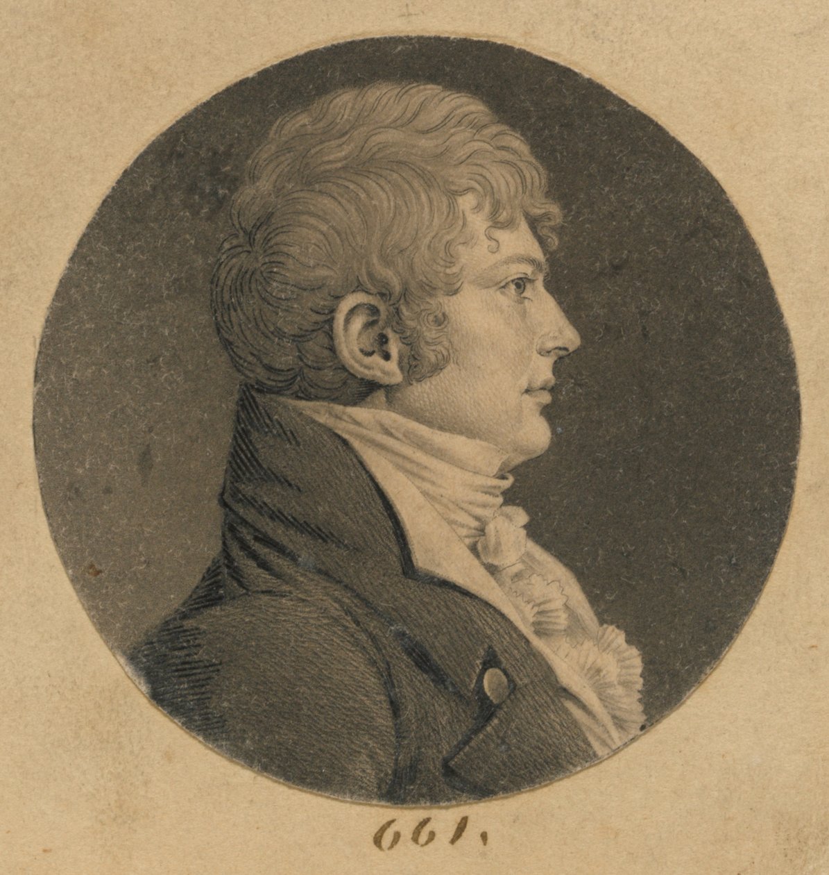 Oidentifierad man av Charles Balthazar Julien Févret de Saint-Mémin